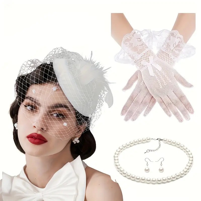 Bride Vintage Style 4-Piece Accessory Set